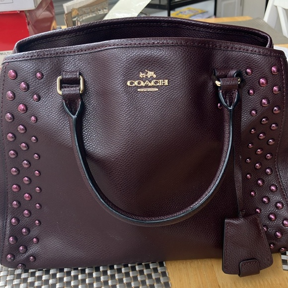 Authentic Coach handbag dark burgundy - Picture 2 of 8